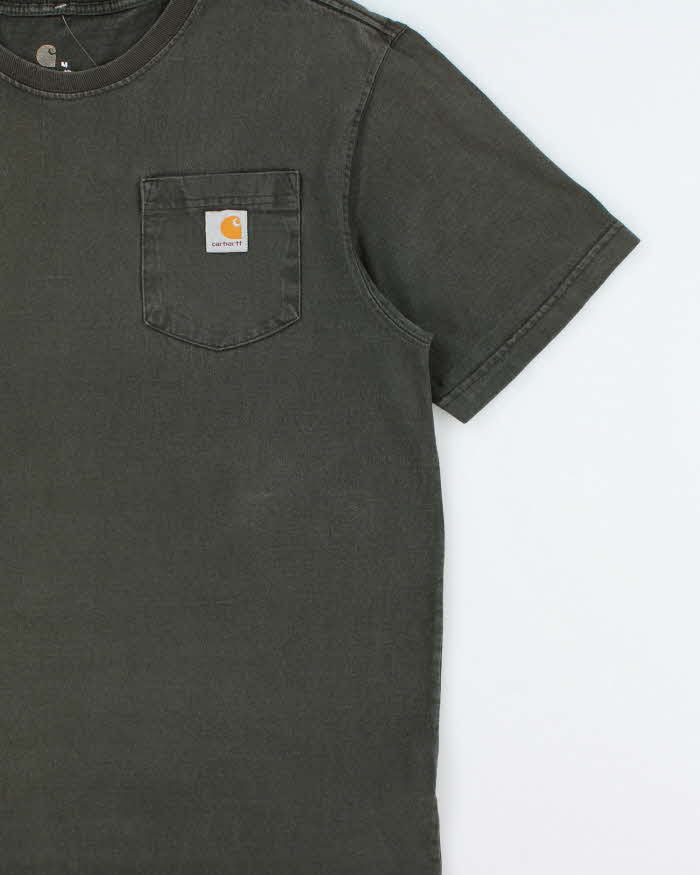 Vintage Carhartt Moss Green Heavyweight Original Fit Crewneck Pocket T-Shirt - M