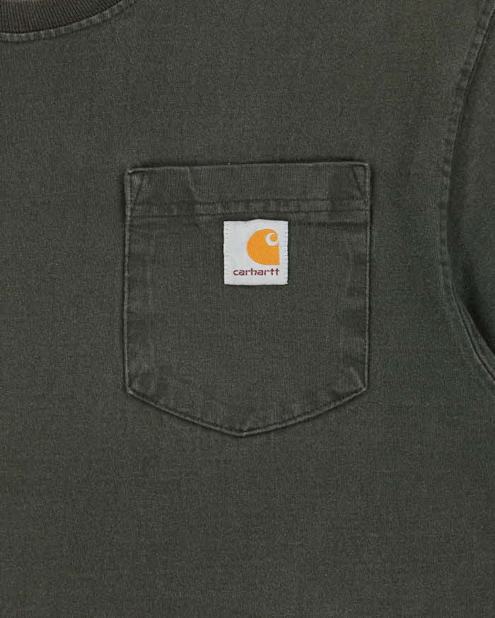 Vintage Carhartt Moss Green Heavyweight Original Fit Crewneck Pocket T-Shirt - M