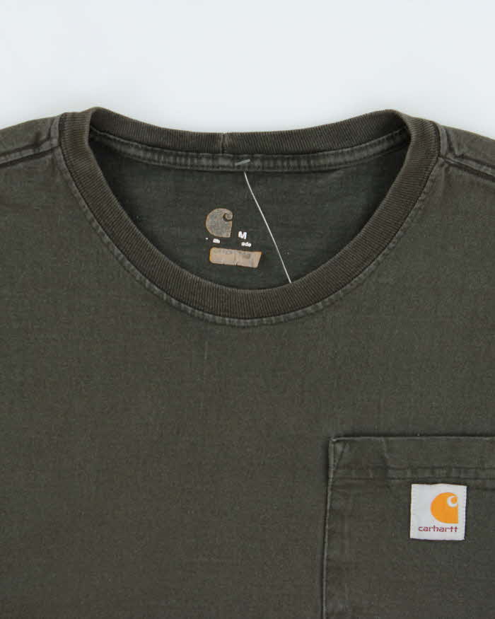 Vintage Carhartt Moss Green Heavyweight Original Fit Crewneck Pocket T-Shirt - M