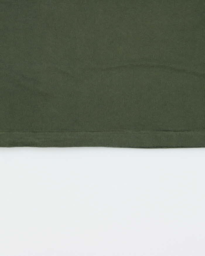 Vintage Y2K 00s Polo Ralph Lauren Khaki Classic Pony Single Stitch Crewneck T-Shirt - S