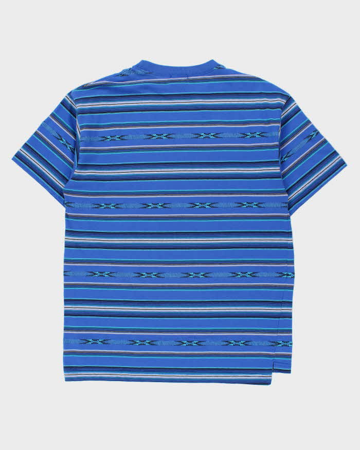 Vintage 1990s Motto Heavyweight Aztec Striped Made In Canada Crewneck T-Shirt - L