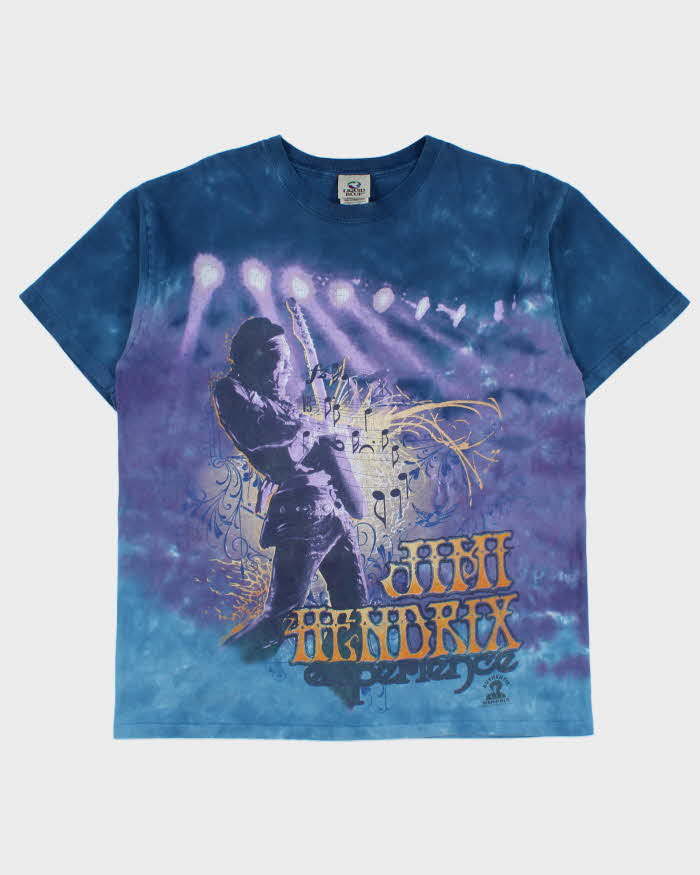 Vintage 2006 Liquid Blue Jimi Hendrix Experience Purple Haze Heavyweight Tie-Dye Crewneck T-Shirt - L
