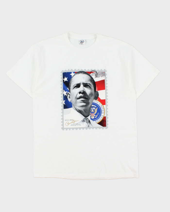 Vintage 2009 Barack Obama Presidential Inauguration Heavyweight Crewneck T-Shirt - M