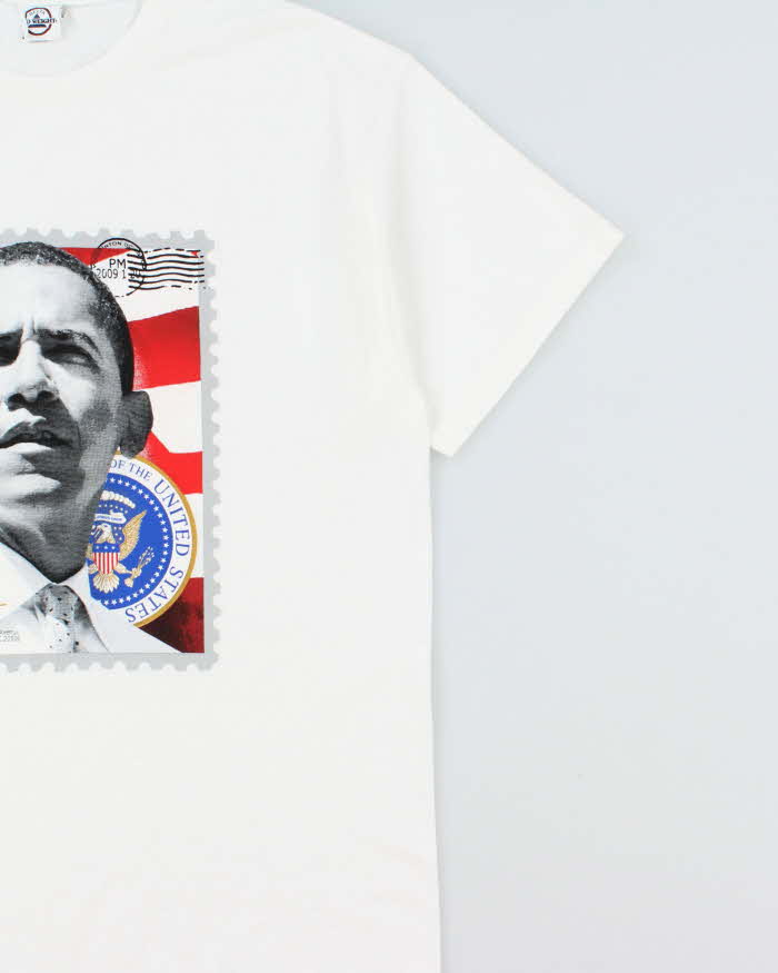 Vintage 2009 Barack Obama Presidential Inauguration Heavyweight Crewneck T-Shirt - M