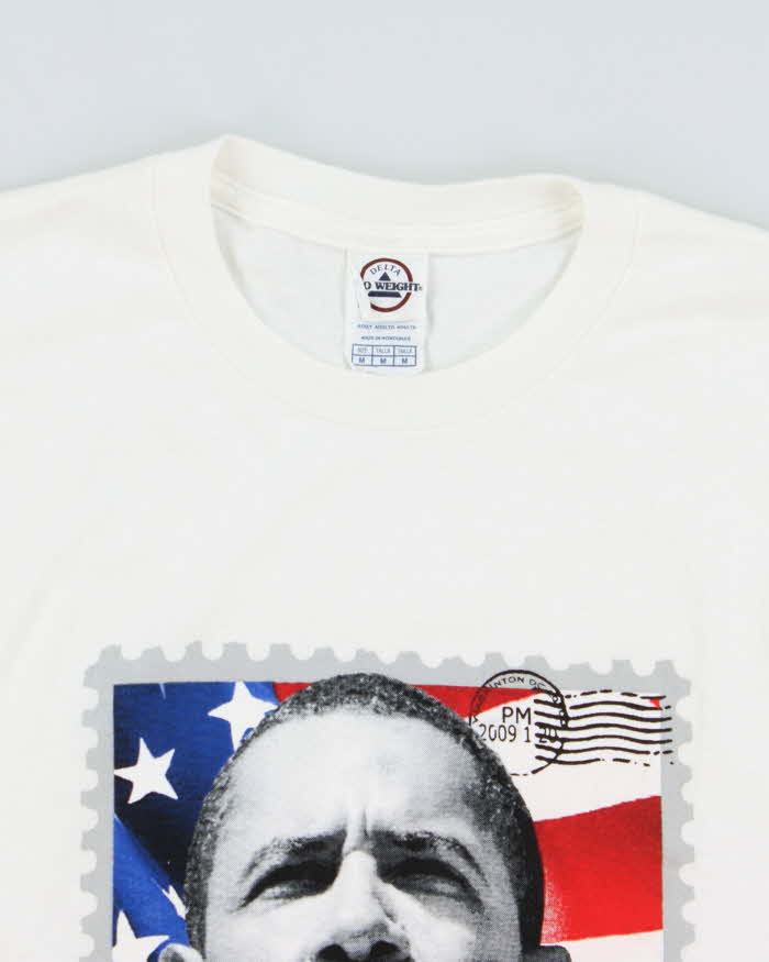 Vintage 2009 Barack Obama Presidential Inauguration Heavyweight Crewneck T-Shirt - M