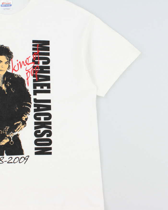 Vintage 2009 Michael Jackson Tribute Hanes Heavyweight Crewneck T-Shirt - L