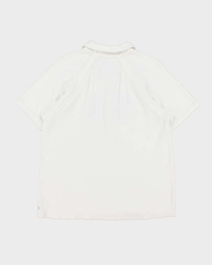 Vintage Y2K 00s Guess Grand Kingdom Short Sleeve Waffle Polo Shirt - L