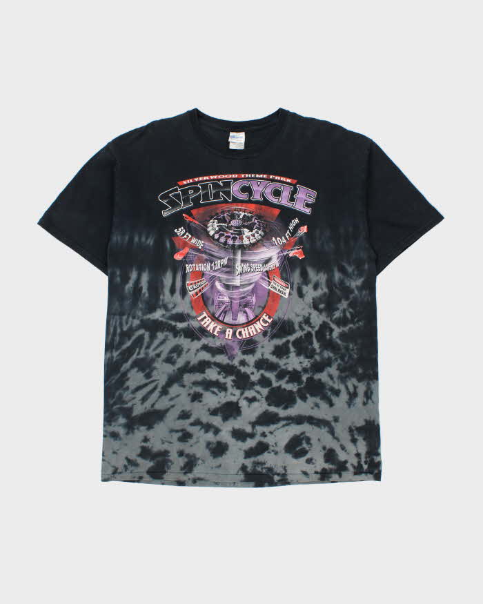 Vintage Y2K 00s Silverwood Theme Park Heavyweight Tie-Dye Crewneck T-Shirt - XL