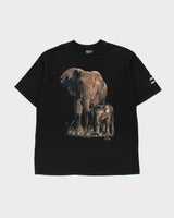 Vintage 1990s Peter Stewart Elephant Sanctuary Heavyweight Crewneck T-Shirt - XXL