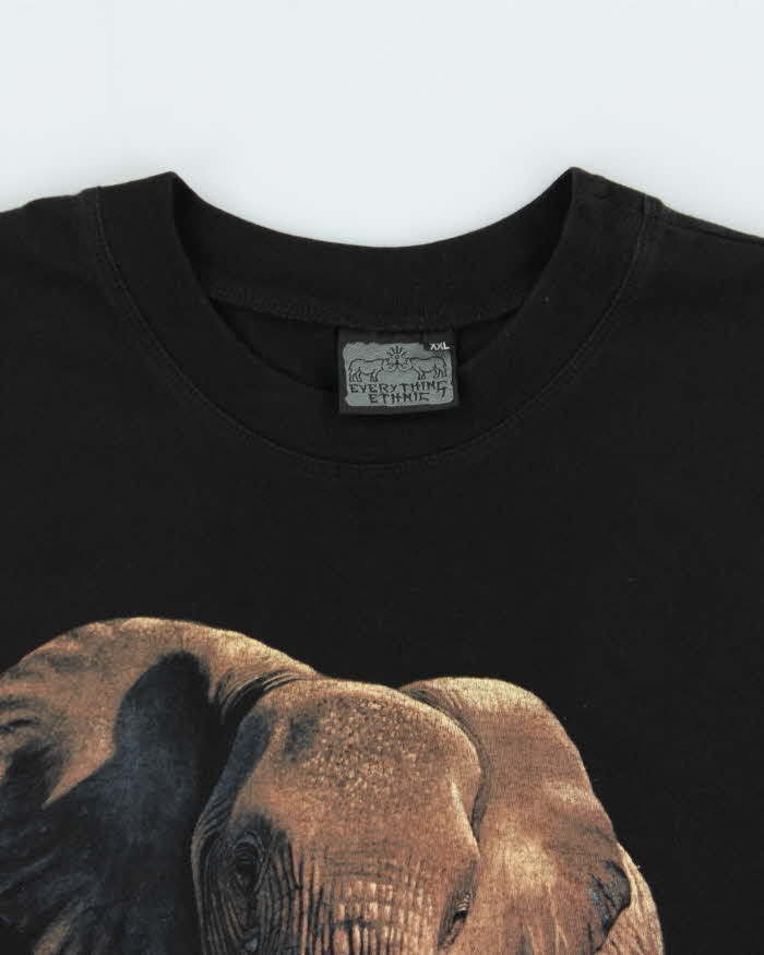 Vintage 1990s Peter Stewart Elephant Sanctuary Heavyweight Crewneck T-Shirt - XXL