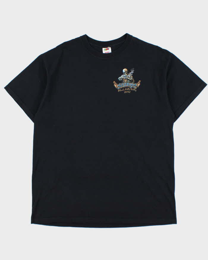 Vintage Sturgis Black Hills Rally 2012 Heavyweight Crewneck T-Shirt - XL