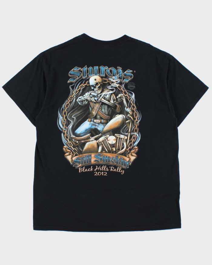 Vintage Sturgis Black Hills Rally 2012 Heavyweight Crewneck T-Shirt - XL