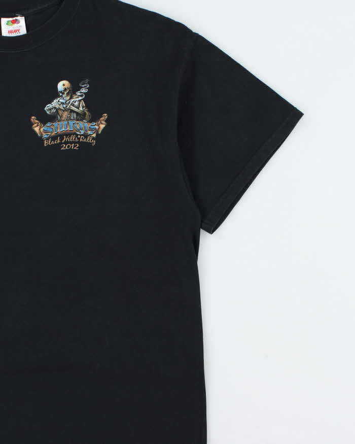 Vintage Sturgis Black Hills Rally 2012 Heavyweight Crewneck T-Shirt - XL