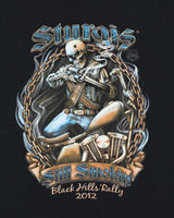 Vintage Sturgis Black Hills Rally 2012 Heavyweight Crewneck T-Shirt - XL
