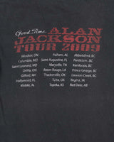 Vintage 2009 Alan Jackson Good Time Tour Faded Black Heavyweight Crewneck T-Shirt - S