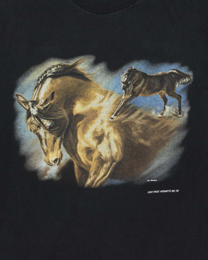 Vintage 2001 Pride Products Kim McElory Stallion Heavyweight Made In USA Crewneck T-Shirt - L