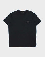 SS2021 Prada Embroidered Classic Badge Crewneck Pocket T-Shirt - L
