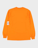 DSWT Obey Neon Orange All Eyez Long Sleeve Crewneck Pocket T-Shirt - M