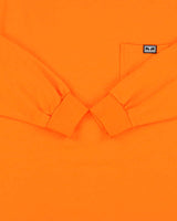 DSWT Obey Neon Orange All Eyez Long Sleeve Crewneck Pocket T-Shirt - M