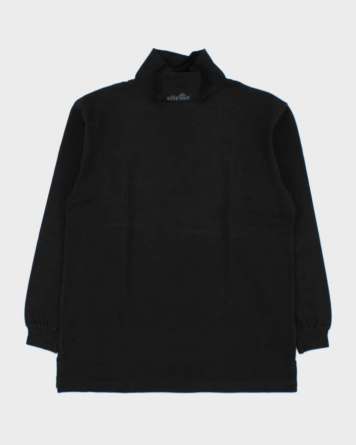 DSWT Vintage 1990s Ellesse Raphaela Heavyweight High Neck Long Sleeve Crewneck T-Shirt - L