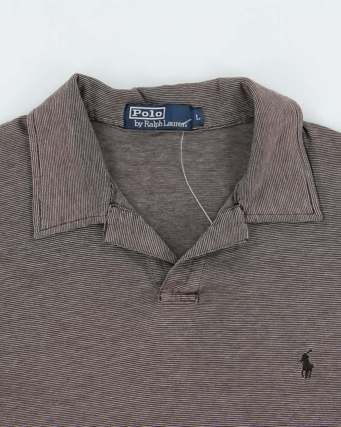 Vintage Y2K 00s Polo Ralph Lauren Striped Camp Collar Short Sleeve Polo Shirt - L