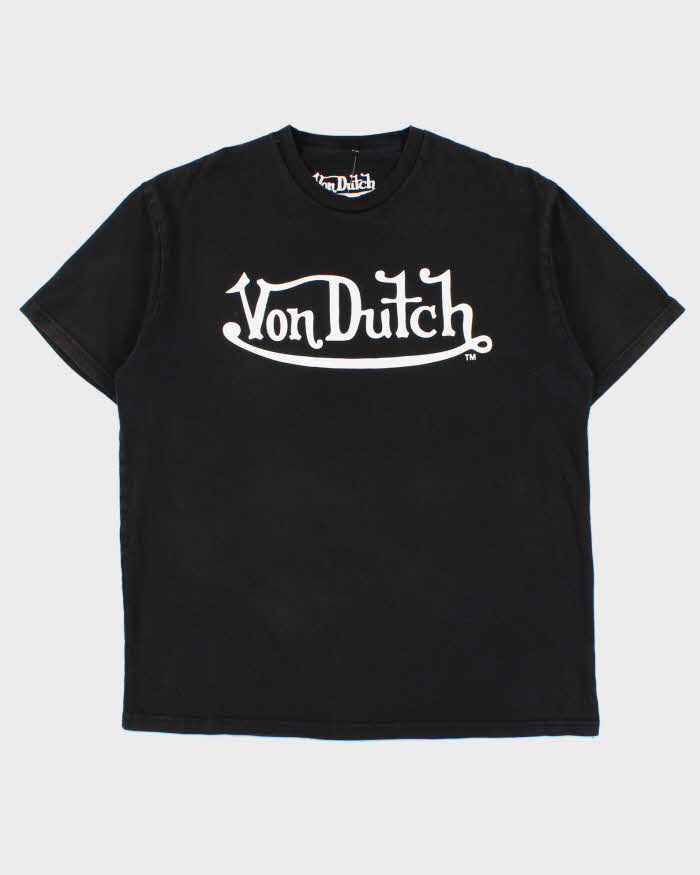 Vintage Y2K 00s Von Dutch Heavyweight Classic Crewneck T-Shirt - XL