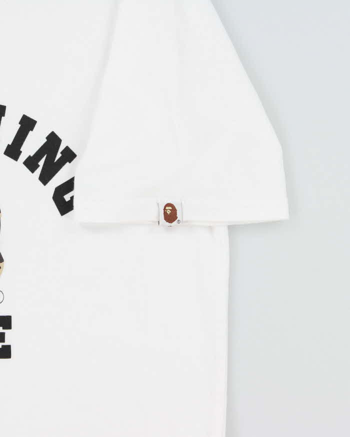 Vintage A Bathing Aape Bape Heavyweight Camo Logo Crewneck T-Shirt - L