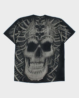 Vintage 2000 Liquid Blue Heavyweight Skull Print Crewneck T-Shirt - L