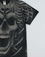 Vintage 2000 Liquid Blue Heavyweight Skull Print Crewneck T-Shirt - L