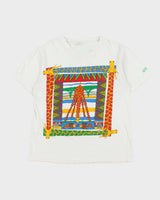 Vintage 1990s Nooloo Dezign M. White Handmade Single Stitch Crewneck T-Shirt - L