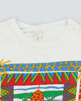 Vintage 1990s Nooloo Dezign M. White Handmade Single Stitch Crewneck T-Shirt - L
