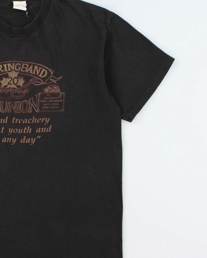 Vintage 1991 Stringband Reunion 20th Anniversary Heavyweight Made In Canada Single Stitch Crewneck T-Shirt - L