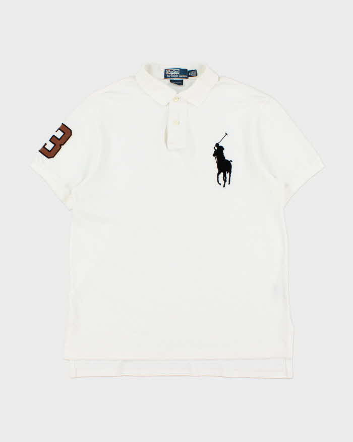 Vintage Y2K 00s Polo Ralph Lauren Big Pony #3 Custom Fit Short Sleeve Polo Shirt - M