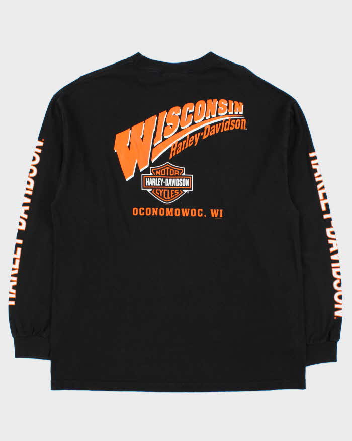 Vintage Harley Davidson Wisconsin Oconomowoc Heavyweight Long Sleeve Crewneck T-Shirt - XL