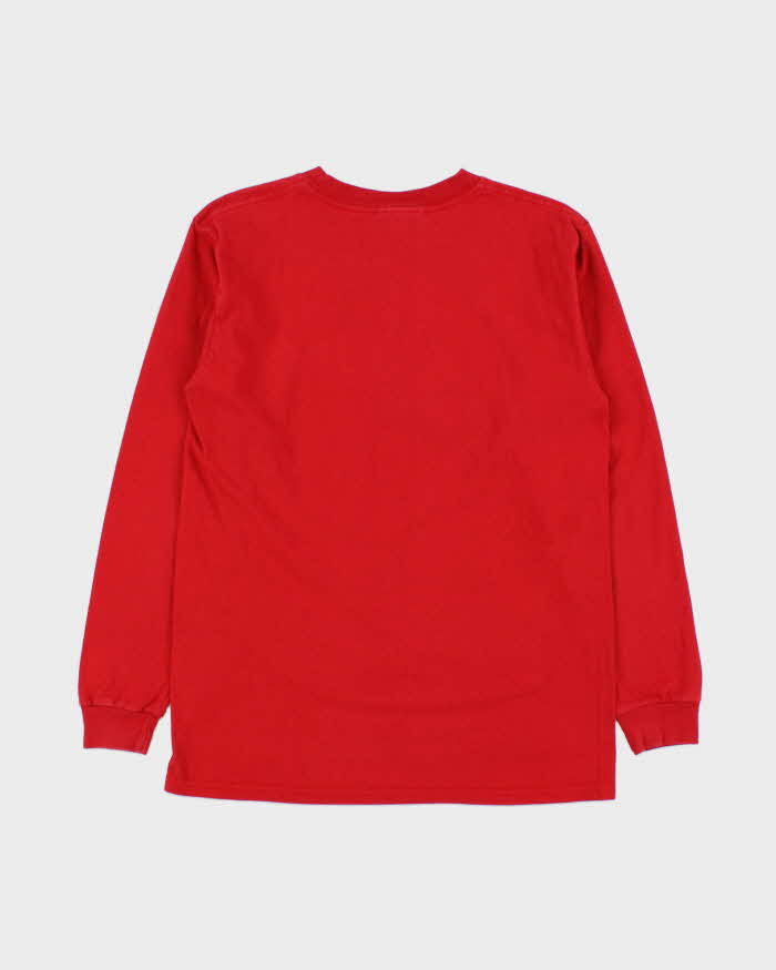 Vintage Y2K 00s Nike Heavyweight Embroidered Long Sleeve Crewneck T-Shirt - S