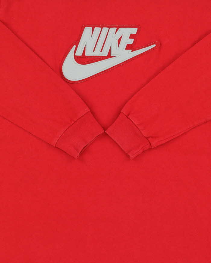 Vintage Y2K 00s Nike Heavyweight Embroidered Long Sleeve Crewneck T-Shirt - S