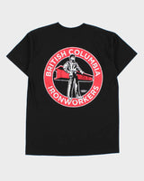 Vintage 1997 Iron Works British Columbia Heavyweight Made In USA Bayside Crewneck T-Shirt - L