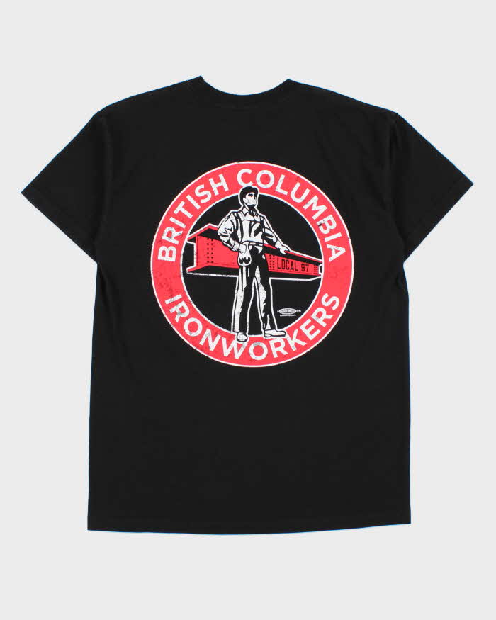 Vintage 1997 Iron Works British Columbia Heavyweight Made In USA Bayside Crewneck T-Shirt - L