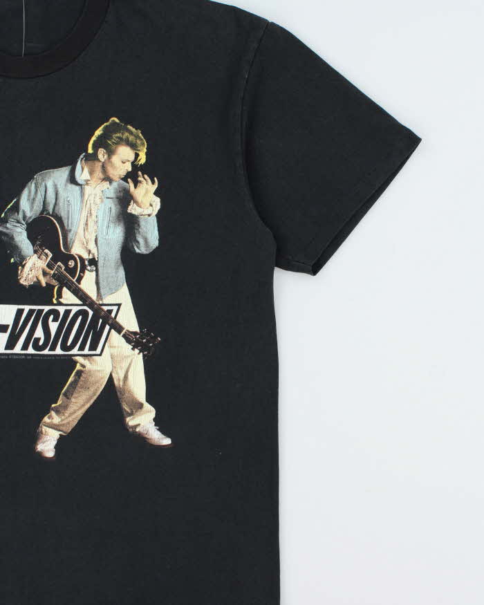 Vintage 1990 David Bowie Sound & Vision World Tour Brockum Single Stitch Made In USA Crewneck T-Shirt - L