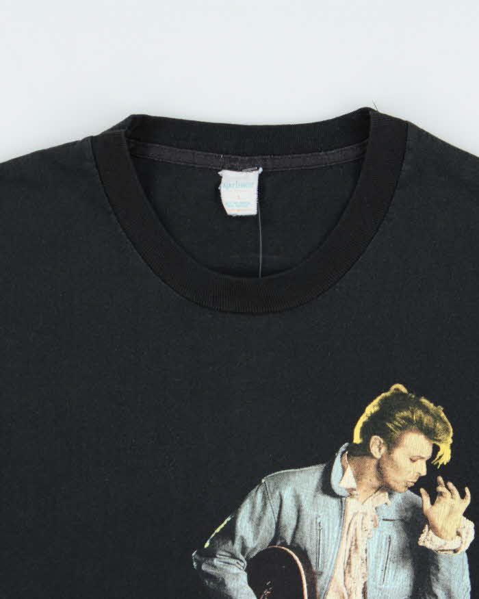 Vintage 1990 David Bowie Sound & Vision World Tour Brockum Single Stitch Made In USA Crewneck T-Shirt - L