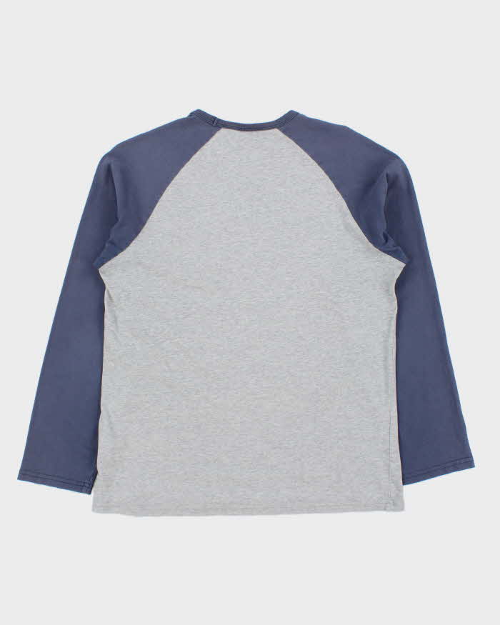 Vintage Carhartt Grey Marl Long Sleeve Dodgers Crewneck Raglan Baseball T-Shirt - M