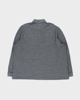 Vintage Lacoste Grey Marl Classic Fit Long Sleeve Polo Shirt - 4XL