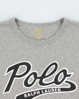 Vintage Polo Ralph Lauren Grey Marl Script Long Sleeve Crewneck T-Shirt - M
