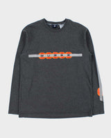 Vintage 1990s Guess Jeans Grey Marl Heavyweight Made In Canada Long Sleeve Crewneck T-Shirt - M