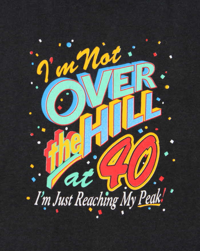 Vintage 1980s 40th Birthday Single Stitch Novelty Made In USA Crewneck T-Shirt - XL