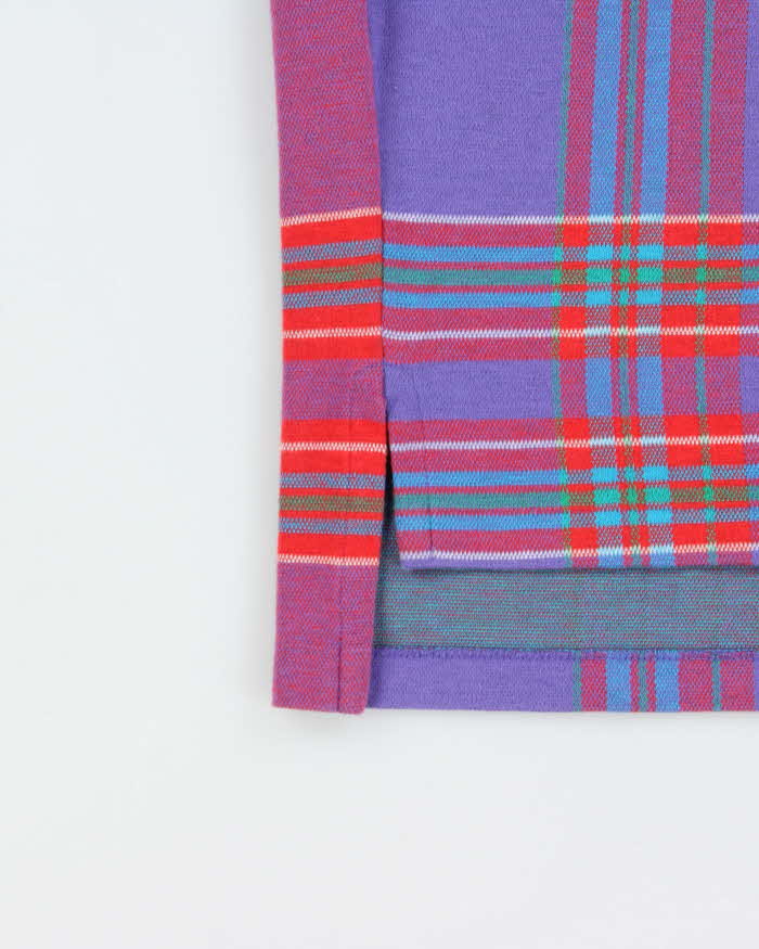 Vintage 1990s Polo Ralph Lauren Tartan Plaid Made In USA Short Sleeve Polo-Shirt - M