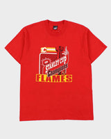 Vintage 1989 Calgary Flames Stanley Cup Champions NHL Screen Stars Single Stitch Made In Canada Crewneck T-Shirt - XL