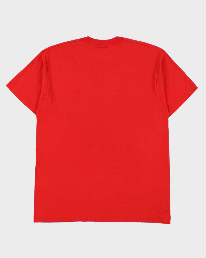 Vintage 1989 Calgary Flames Stanley Cup Champions NHL Screen Stars Single Stitch Made In Canada Crewneck T-Shirt - XL