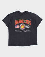 Vintage Y2K 00s United States Marine Corps Delta Pro Weight Distressed Crewneck T-Shirt - L