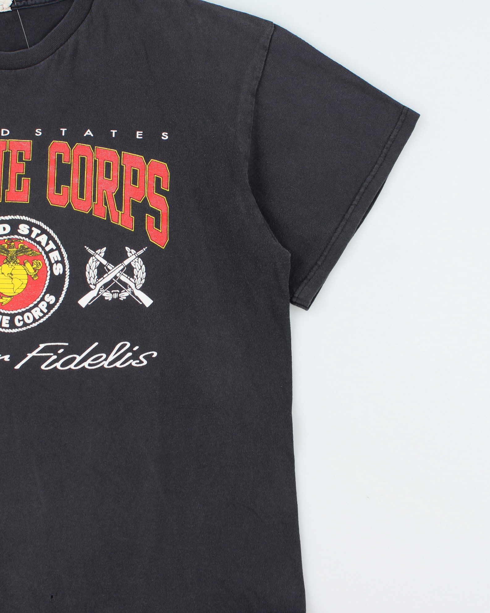 Vintage Y2K 00s United States Marine Corps Delta Pro Weight Distressed Crewneck T-Shirt - L